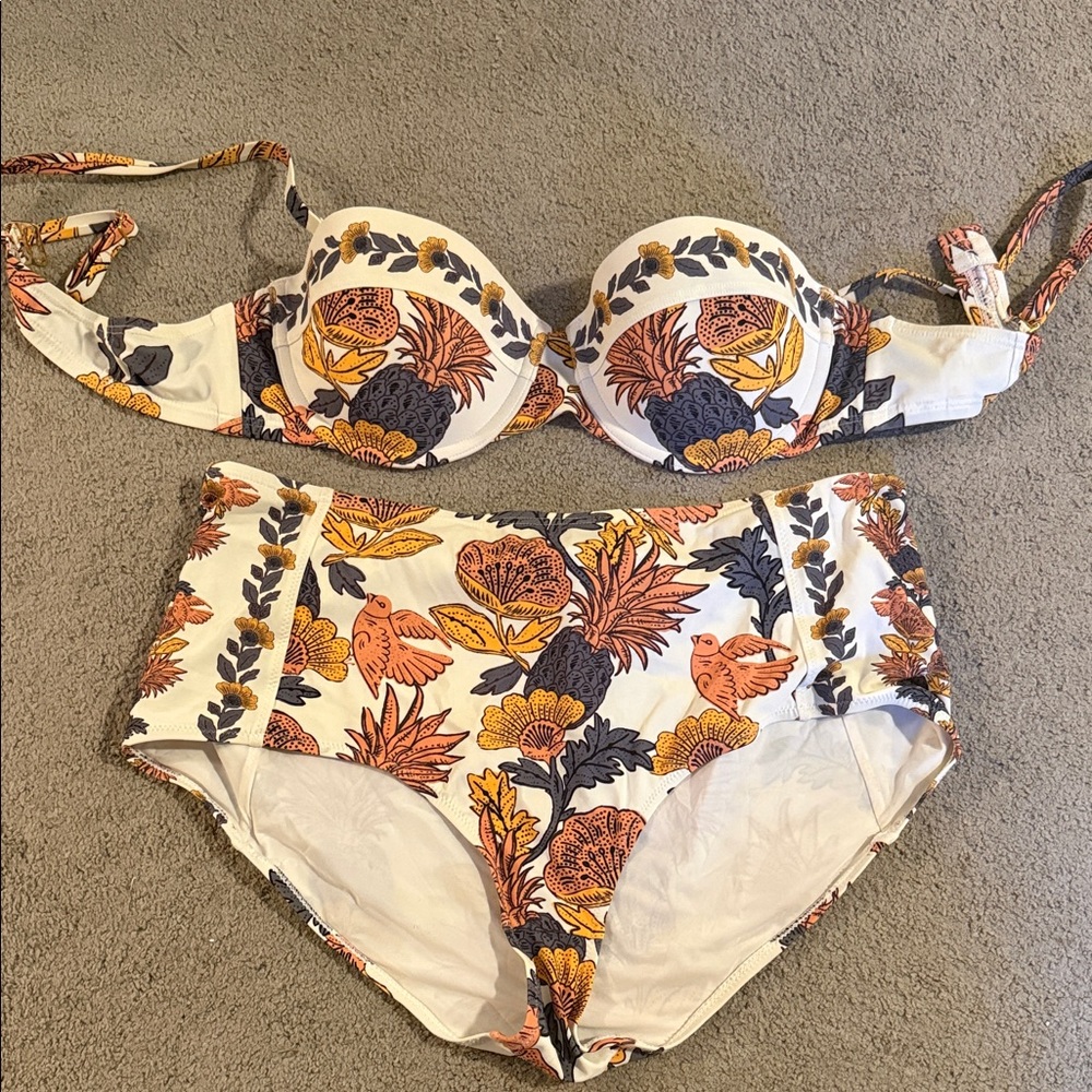 Tory Burch Floral Print Bikini Set